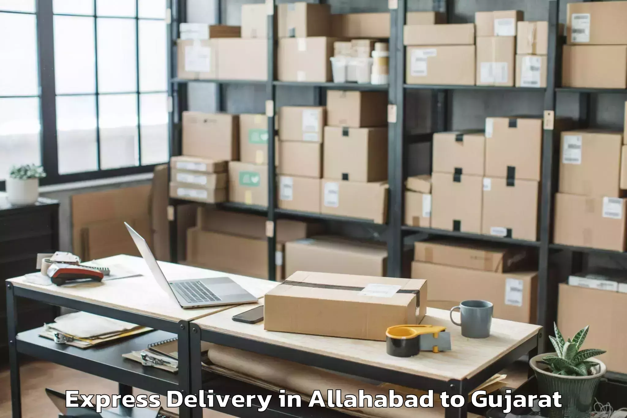 Top Allahabad to Abrama Express Delivery Available